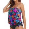 imageHolipick Strapless Tankini Tops for Women Swimwear Top ONLY Bandeau Bathing Suit Blouson Swimsuit No BottomMulticolor