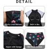 imageHolipick Two Piece Short Sleeved Rash Guard Cap Sleeve Bathing Suit Zipper Swimsuit Bulid in Bra Swim Shirt WomenBlack and Flowers