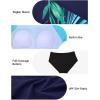 imageHolipick Two Piece Women Short Sleeve Rash Guard Swimsuit UPF50 Swim Shirt Bathing Suit with Bikini Bottom for Teen GirlsAqua Blue