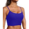 imageHolipick Women Bikini Crop Top Ribbed Swimsuit Sport Bra Swim Top Modest Bathing Suit Tank Top No BottomRoyal Blue