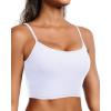 imageHolipick Women Bikini Crop Top Ribbed Swimsuit Sport Bra Swim Top Modest Bathing Suit Tank Top No BottomWhite