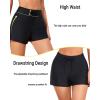 imageHolipick Women High Waisted Swim Shorts Tummy Control Board Shorts Bathing Suit Shorts Swim Boy Shorts Swimsuit ShortsBlack