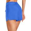 imageHolipick Women High Waisted Swim Shorts Tummy Control Board Shorts Bathing Suit Shorts Swim Boy Shorts Swimsuit ShortsBlue