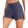 imageHolipick Women High Waisted Swim Shorts Tummy Control Board Shorts Bathing Suit Shorts Swim Boy Shorts Swimsuit ShortsGrey
