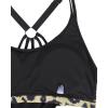 imageHolipick Womens Blouson Tankini Tops Only Tummy Control Swimsuit Top with Racerback No BottomBlack Leopard