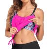 imageHolipick Womens Blouson Tankini Tops Only Tummy Control Swimsuit Top with Racerback No BottomPink
