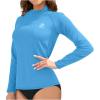 imageHolipick Womens Swim Shirt Long Sleeve Swim Top Sun Protection Swimwear Rash Guard Top OnlyBlue