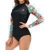 imageHolipick Womens Swim Shirt Long Sleeve Swim Top Sun Protection Swimwear Rash Guard Top OnlyRed Floral