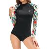 imageHolipick Womens Swim Shirt Long Sleeve Swim Top Sun Protection Swimwear Rash Guard Top OnlyRed Floral