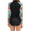 imageHolipick Womens Swim Shirt Long Sleeve Swim Top Sun Protection Swimwear Rash Guard Top OnlyRed Floral
