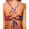 imageHolipick Womens Twist Front Bikini Tops  Push Up Bathing Suit Top Padded Swimsuit TopColor Leopard