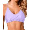 imageHolipick Womens Twist Front Bikini Tops  Push Up Bathing Suit Top Padded Swimsuit TopLavender