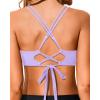 imageHolipick Womens Twist Front Bikini Tops  Push Up Bathing Suit Top Padded Swimsuit TopLavender