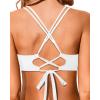 imageHolipick Womens Twist Front Bikini Tops  Push Up Bathing Suit Top Padded Swimsuit TopWhite
