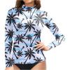 imageHolipick Womens Swim Shirt Long Sleeve Swim Top Sun Protection Swimwear Rash Guard Top OnlyPalm Tree