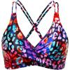 imageHolipick Womens Twist Front Bikini Tops  Push Up Bathing Suit Top Padded Swimsuit TopColor Leopard