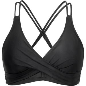 imageHolipick Womens Twist Front Bikini Tops  Push Up Bathing Suit Top Padded Swimsuit TopBlack