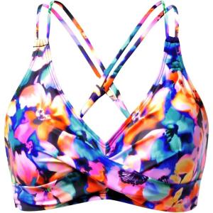 imageHolipick Womens Twist Front Bikini Tops  Push Up Bathing Suit Top Padded Swimsuit TopColorful Floral