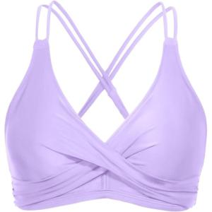 imageHolipick Womens Twist Front Bikini Tops  Push Up Bathing Suit Top Padded Swimsuit TopLavender