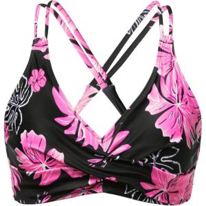 imageHolipick Womens Twist Front Bikini Tops  Push Up Bathing Suit Top Padded Swimsuit TopPink Floral