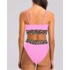 imageHolipick High Waisted Bikini Sets for Women Tummy Control Two Piece Swimsuit Mesh Sport Bathing Suit with BottomPink