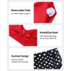imageHolipick Women High Waisted Bikini Set Two Piece Swimsuit Tummy Control Bathing Suit Vintage Halter SwimwearRed Black Polka