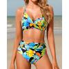 imageHolipick Women High Waisted Bikini Set Two Piece Swimsuits Push up Wrap Swim Suits Top Tummy Control Bathing SuitMulti Color