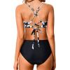 imageHolipick Women High Waisted Bikini Set Two Piece Swimsuits Push up Wrap Swim Suits Top Tummy Control Bathing SuitTie Dye