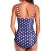 imageHolipick Women One Piece Swimsuits Tummy Control Bathing Suit Ruffle V Neck Swimwear Slimming MonokiniFlag