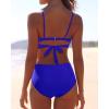 imageHolipick Women Two Piece High Waisted Bikini Set Tummy Control Bathing Suit Full Coverage SwimsuitRoyal Blue