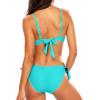 imageHolipick Women Two Piece Swimsuit Push Up Underwire Bikini Sets Sexy Bathing Suits Ruffle Bikini Top with Bottom Teen GirlsBlue