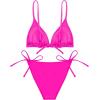 imageHolipick Women Two Piece Swimsuit Sexy Triangle Bathing Suit Top String Bikini Sets Tie Side SwimwearPink