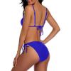imageHolipick Women Two Piece Swimsuit Sexy Triangle Bathing Suit Top String Bikini Sets Tie Side SwimwearRoyal Blue
