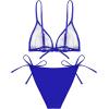 imageHolipick Women Two Piece Swimsuit Sexy Triangle Bathing Suit Top String Bikini Sets Tie Side SwimwearRoyal Blue