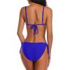 imageHolipick Women Two Piece Swimsuit Sexy Triangle Bathing Suit Top String Bikini Sets Tie Side SwimwearRoyal Blue