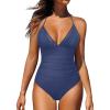 imageHolipick Women Tummy Control One Piece Swimsuit Sexy Bathing Suit Halter Swimwear