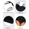 imageHolipick Womens Tummy Control One Piece Swim Dress Strapless Swimsuit Bandeau Skirted Bathing SuitsBlack