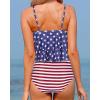 imageHolipick High Waisted Tankini Swimsuits for Women Ruffle Tops with Tummy Control Bottom Two Piece Bathing SuitAmerican Flag