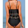 imageHolipick High Waisted Tankini Swimsuits for Women Ruffle Tops with Tummy Control Bottom Two Piece Bathing SuitBlack Tassel