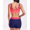 imageHolipick Long Sleeve Swimsuits for Women  3 Piece Rash Guard with Shorts Zipper SPF Swim Shirt with Built in BraPink Gradient