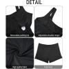 imageHolipick Plus Size 2 Piece Swimsuit  Women Tankini Bathing Suits Flowy Swim Top with Boy ShortsBlack