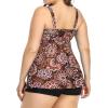 imageHolipick Plus Size 2 Piece Swimsuit  Women Tankini Bathing Suits Flowy Swim Top with Boy ShortsMandala