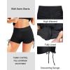 imageHolipick Tankini Swimsuits Two Piece Tummy Control Bathing Suits Blouson Swim Tank Top with Boy ShortsArmy Green Striped