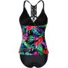 imageHolipick Tummy Control Two Piece Tankini Set Swimsuits for Women V Neck Tankini Top Bathing Suits with Swim BottomColorful Flower