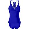 imageHolipick Tummy Control Two Piece Tankini Set Swimsuits for Women V Neck Tankini Top Bathing Suits with Swim BottomRoyal Blue