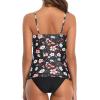 imageHolipick Two Piece Tankini Bathing Suits for Women Tummy Control Swimsuits High Neck Swim Tankini Top with Bikini BottomBlack Floral