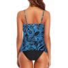 imageHolipick Two Piece Tankini Bathing Suits for Women Tummy Control Swimsuits High Neck Swim Tankini Top with Bikini BottomBlue Paisley