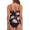 imageHolipick Two Piece Tankini Bathing Suits for Women Tummy Control Swimsuits High Neck Swim Tankini Top with Bikini BottomFloral