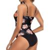 imageHolipick Two Piece Tankini Bathing Suits for Women Tummy Control Swimsuits High Neck Swim Tankini Top with Bikini BottomFloral