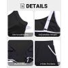imageHolipick Two Piece Tankini Swimsuits for Women Tummy Control Bathing Suit Blouson Tankini Top with Sporty Boy Shorts 2025Black With Pocket